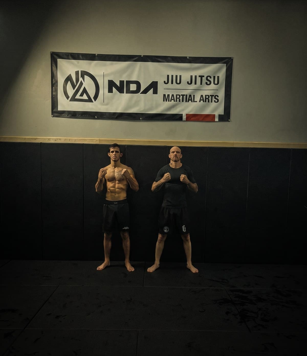 Two athletes at NDA Jiu Jitsu martial arts gym